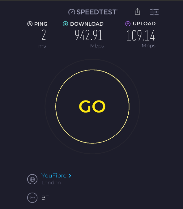 Last Speed Test